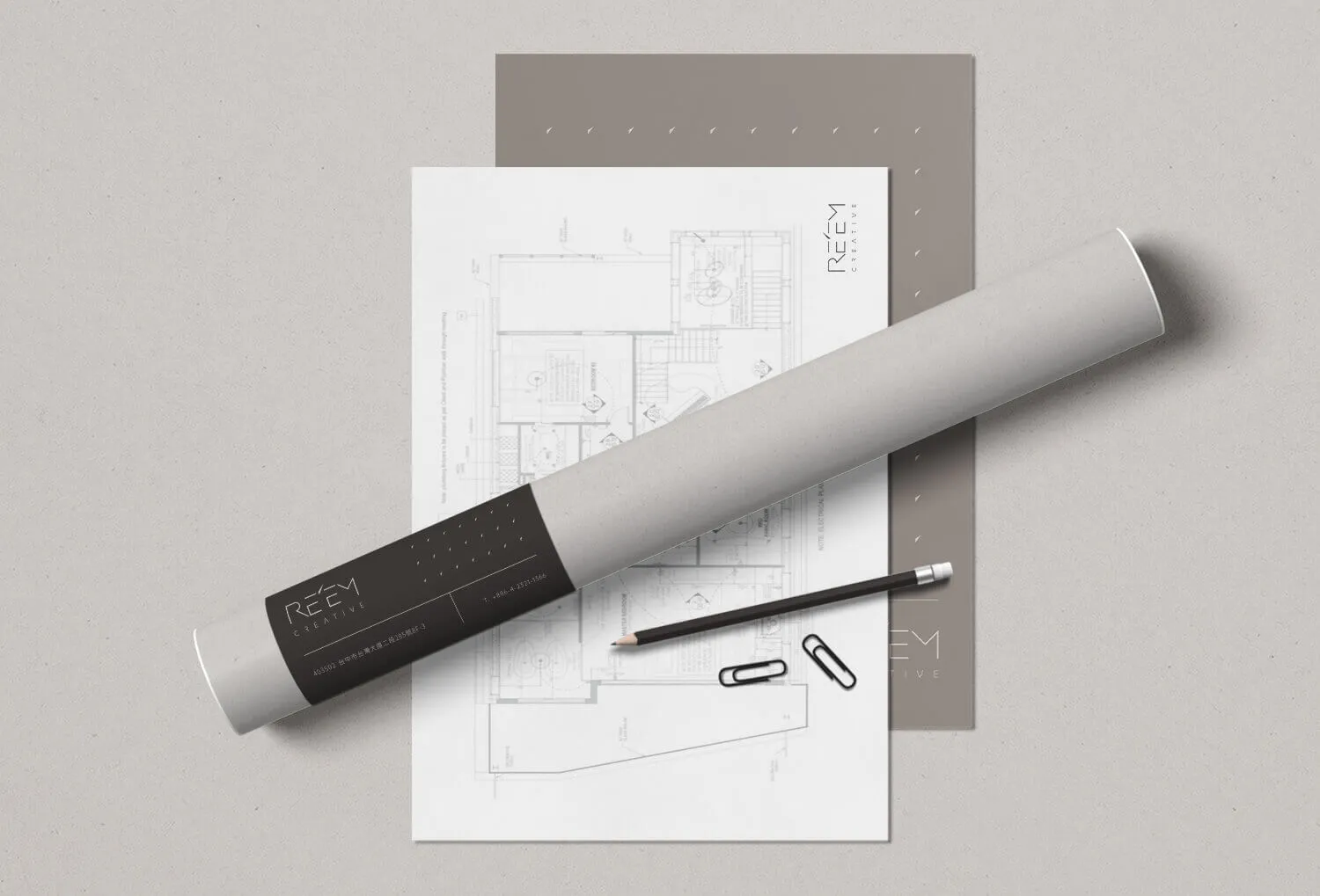 獨角獸創意 室內設計品牌應用設計示意