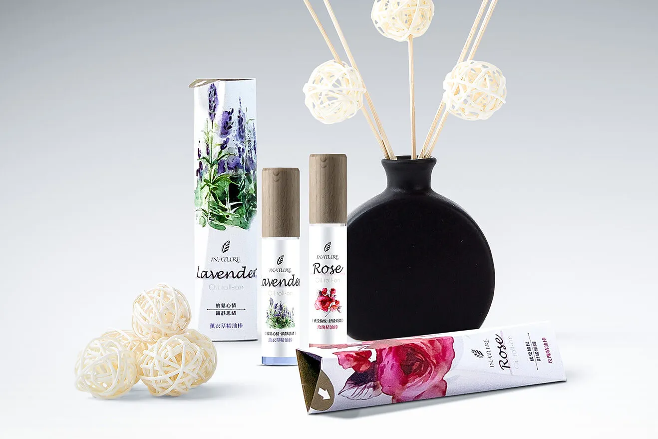 台灣克緹 inature 精油棒滾珠瓶包裝設計