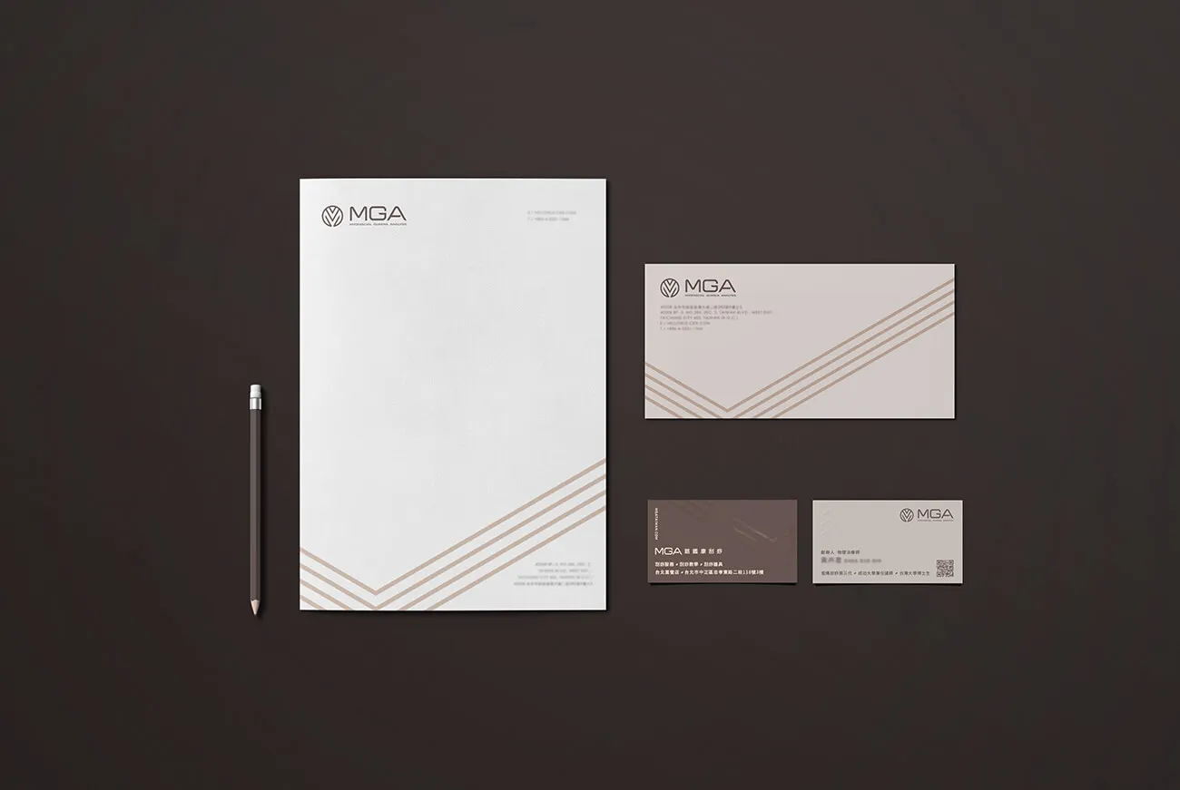 MGA 事務用品：信封、信紙、名片