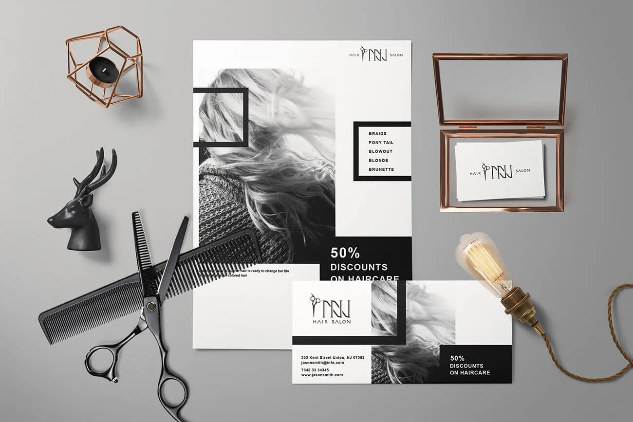 INN Hair Salon Logo設計應用