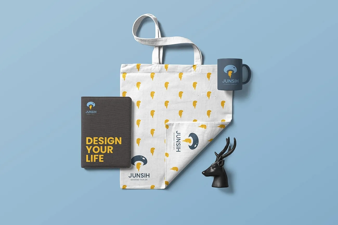 JUNSIH 馬克杯、環保袋設計