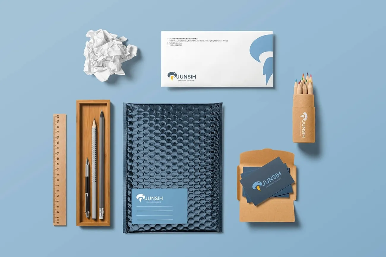 JUNSIH 名片、信封設計